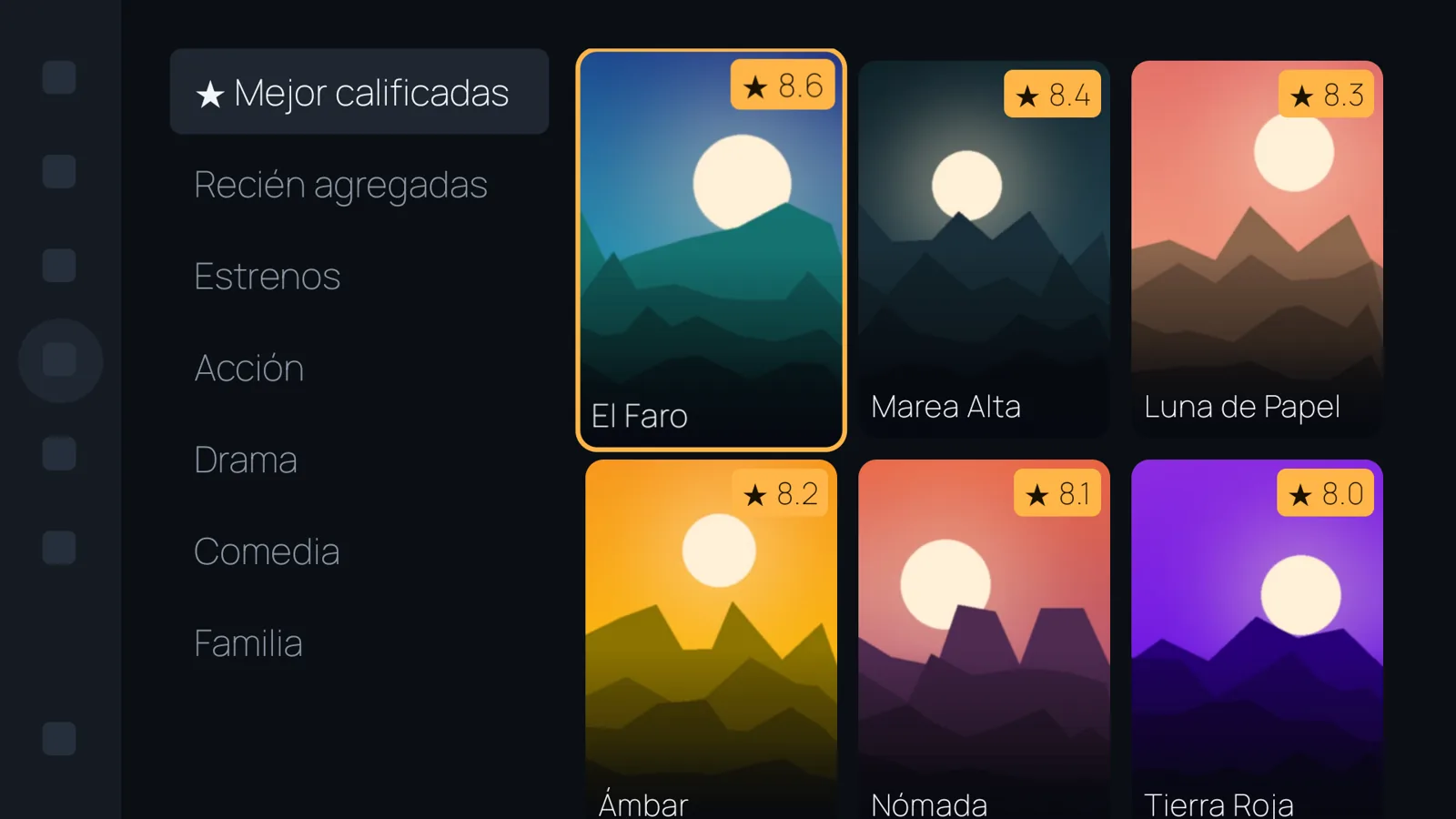 Películas por categoría